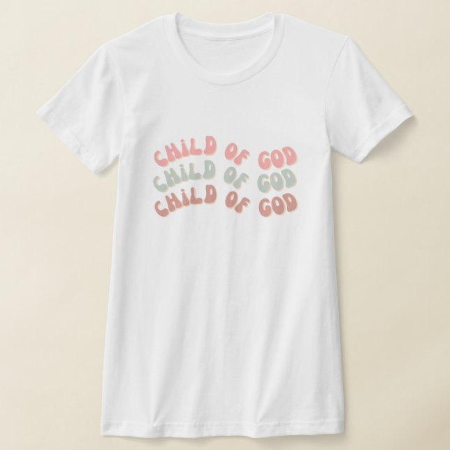 T-shirt Enfant de Dieu Vagues rétro (Poser)