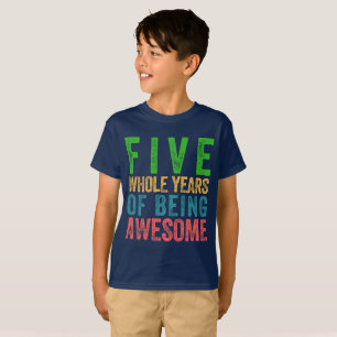 T-shirt Enfant de fête d'anniversaire de 5 ans cinquième