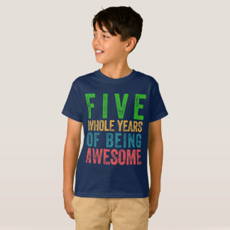 T-shirt Enfant de fête d'anniversaire de 5 ans cinquième