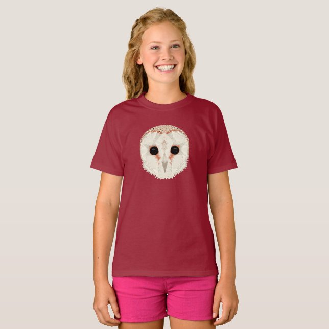 T-shirt enfant de la chouette de la grange (Devant entier)