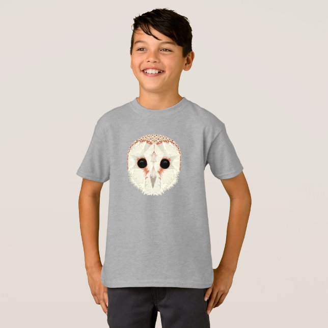 T-shirt enfant de la chouette de la grange (Devant entier)