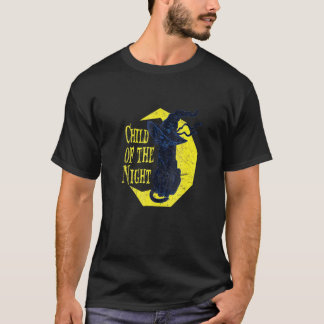 T-shirt Enfant de la sorcière de nuit de chat d'Halloween