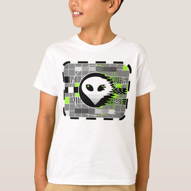 T-shirt enfant de la télévision Alien blanc basiqu (Devant)