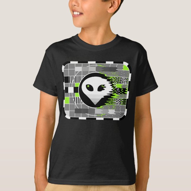 T-shirt enfant de la télévision Alien noir basique (Devant)