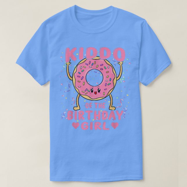 T-shirt Enfant De L'Anniversaire Fille Pink Donut Annivers (Design devant)