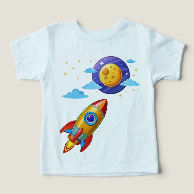 T-shirt enfant de l'astronaute de lune (Design Recto)