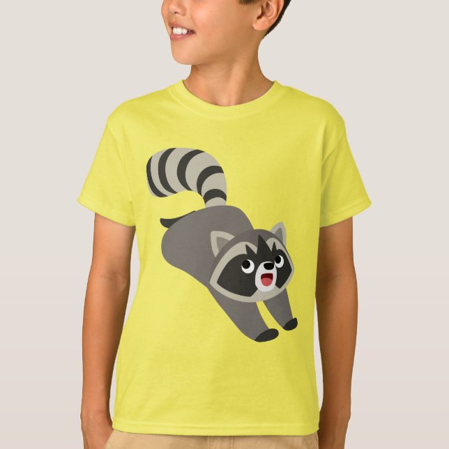 T-shirt enfant de mignonne Prankish Cartoon Raccoo (Devant)