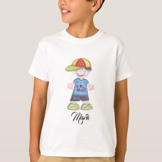 T-shirt enfant de patineur (Devant)