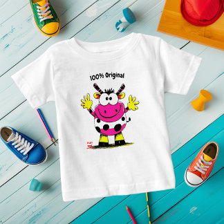 T-shirt enfant de vache drôle personnalisable