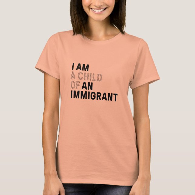 T-shirt enfant d'immigrant, femme (Devant)
