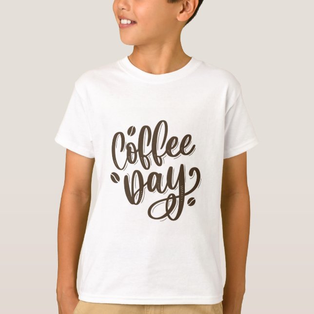 T-shirt enfant du jour du café (Devant)
