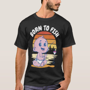 T-shirt Enfant du pêcheur Né pour pêcher