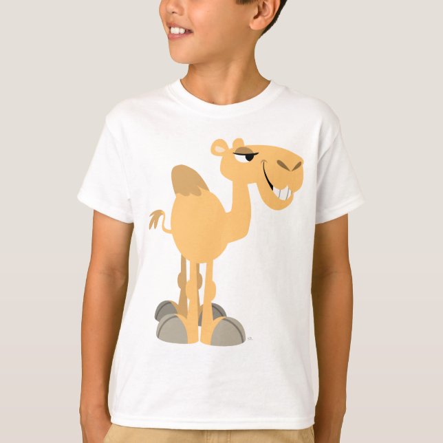 T-shirt enfant en chameau de dessin animé souriant (Devant)