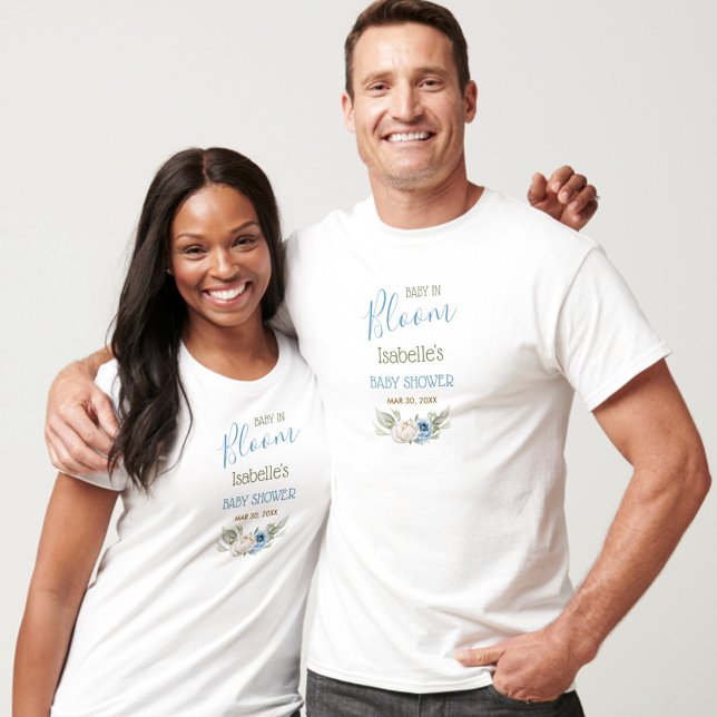 T-shirt Enfant En Fleur Garçon Baby shower Parents (Baby In Bloom Boy Baby Shower Parents T-Shirt)