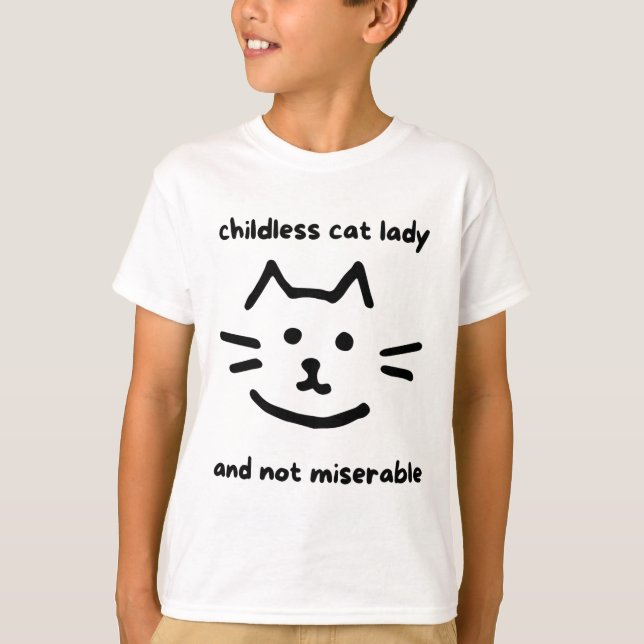 T-shirt Enfant Et Pas Misérable Chat Lady Pour (Devant)
