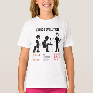 T-shirt enfant. "Excusez l'évolution" drôle -unise