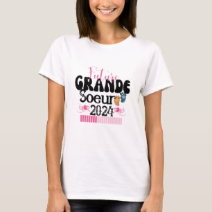 T-shirt Enfant Future Grande Soeur 2024 En Cours Annonce