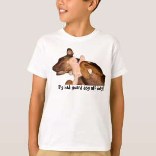 T-shirt Enfant-Grand mauvais chien de garde dormant avec