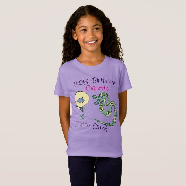 t-shirt enfant Happy Birthday snake print (Devant entier)