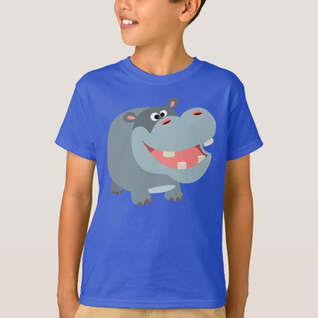 T-shirt enfant Hippo avec un joli dessin souriant (Devant)