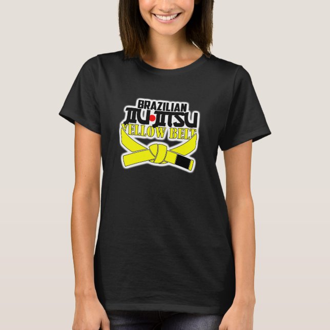 T-shirt Enfant jaune de ceinture de Jiu-Jitsu de Brésilien (Devant)