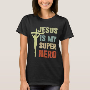 T-shirt Enfant Jésus Est Mon Superhéros Chrétien Dieu Fils