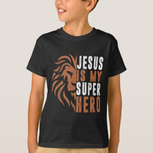T-shirt Enfant Jésus Est Mon Superhéros Chrétien Dieu Fils