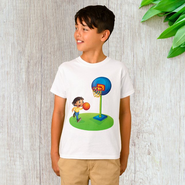 T-shirt Enfant Jouer au basket-ball avec Hoop Fun Sports (Créateur téléchargé)