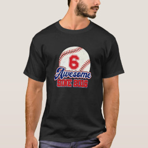 T-shirt Enfant joueur de baseball pour son 6ème anniversai