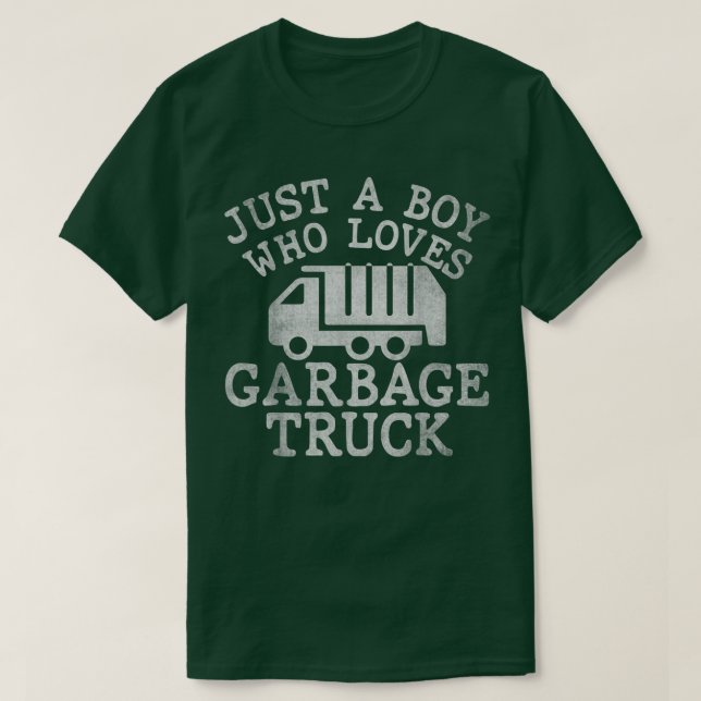 T-shirt Enfant Juste Un Garçon Qui Aime Le Camion À Déchet (Design devant)