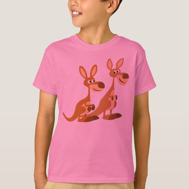 T-shirt enfant Kangaroos deux mignons caricatures (Devant)