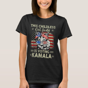 T-shirt Enfant Lady Chat Vote Kamala Harris 2024 2
