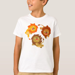T-shirt enfant Lions caricature sans poids mou