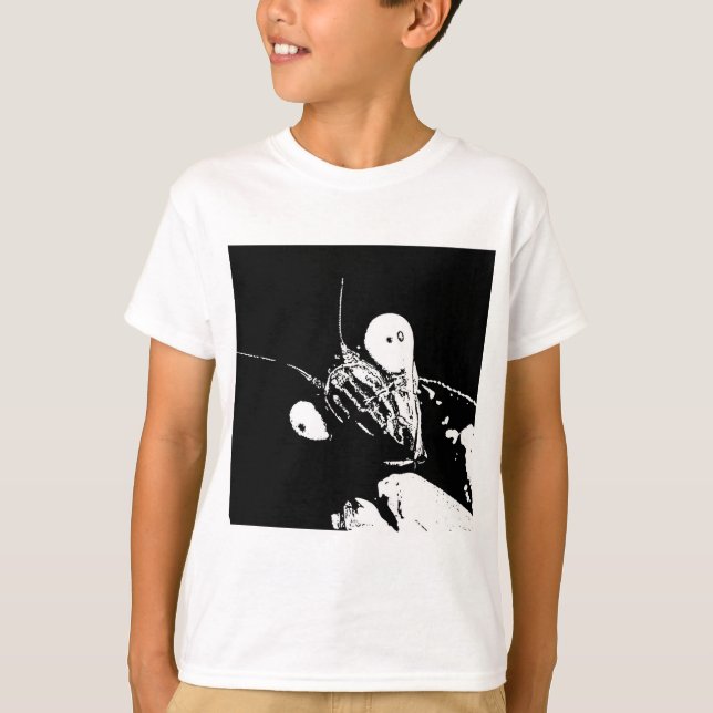 T-Shirt Enfant - Mante Noir et Blanc (Devant)