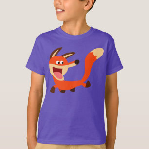 T-shirt enfant mignon Mischievous Cartoon Fox