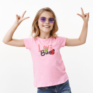 T-shirt enfant mignon rose et noir
