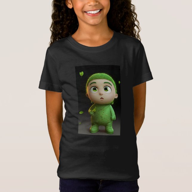 T-shirt enfant mignon | Tee graphique amusant | Ou (Devant)