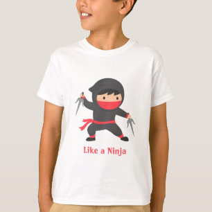 T-shirt Enfant Ninja Mignon avec Armes Sai pour Enfants