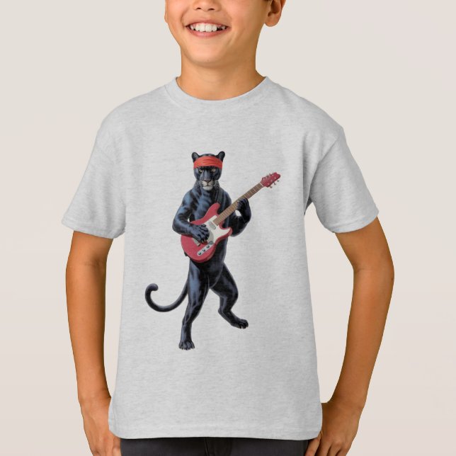 T-Shirt Enfant Panther Rock Star (Devant)