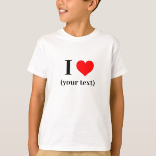 T-shirt enfant - Personnalisé I coeur (votre texte