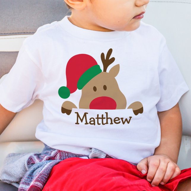 T-shirt enfant personnalisé Reindeer de Noël (Créateur téléchargé)