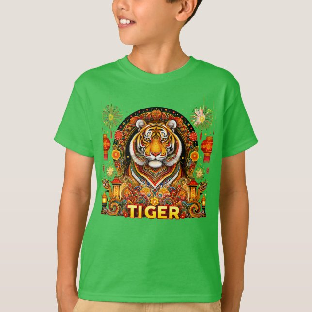T-shirt enfant pour l'année du tigre (Devant)