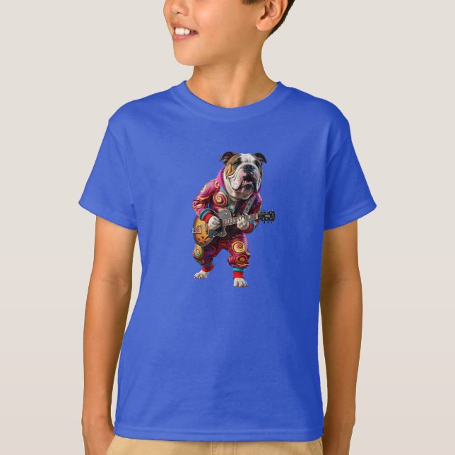 T-Shirt Enfant Rock Star Bouledogue (Devant)