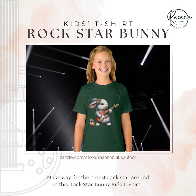 T-Shirt Enfant Rock Star Bunny (Créateur téléchargé)