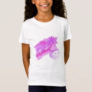 T-shirt enfant rose violet au visage rose
