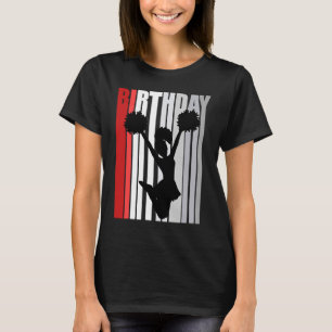 T-shirt Enfant Rouge Cheerleader Anniversaire Kicking Kick