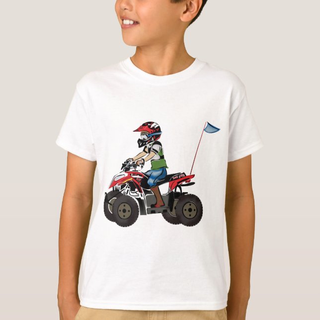 T-shirt Enfant rouge et noir d'ATV (Devant)