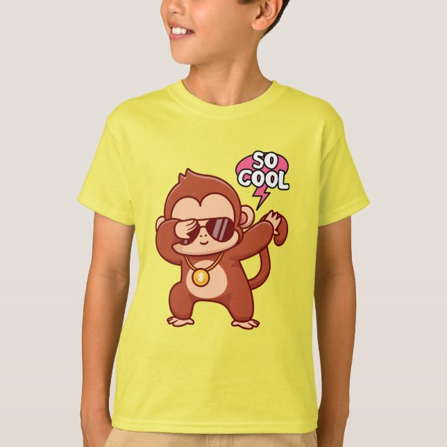 T-shirt enfant singe cool (Devant)