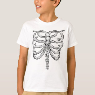 T-Shirt Enfant Squelette Halloween (Devant)