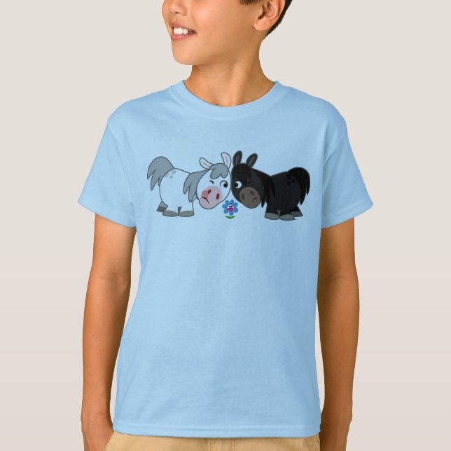 T-shirt enfant Standoff Ponies en caricature migno (Devant)